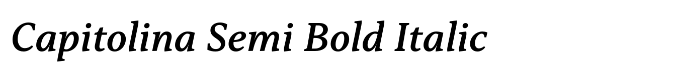 Capitolina Semi Bold Italic